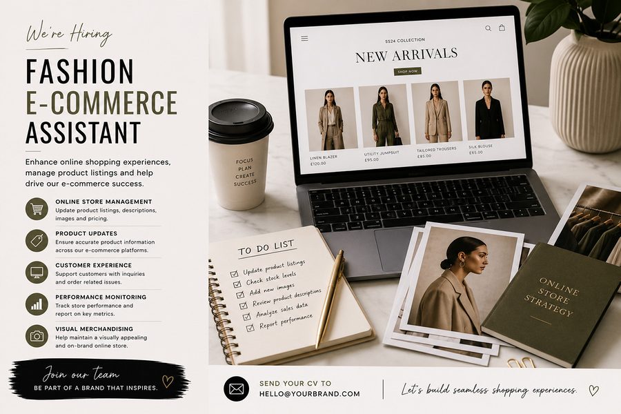 Fashion E-commerce Assistant role at a vetted ethical employer
