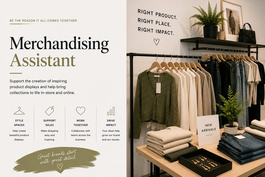 Merchandising Assistant role at a vetted ethical employer