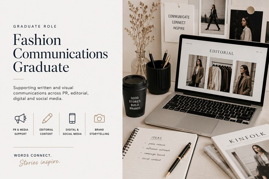 Fashion Communications Graduate role at a vetted ethical employer